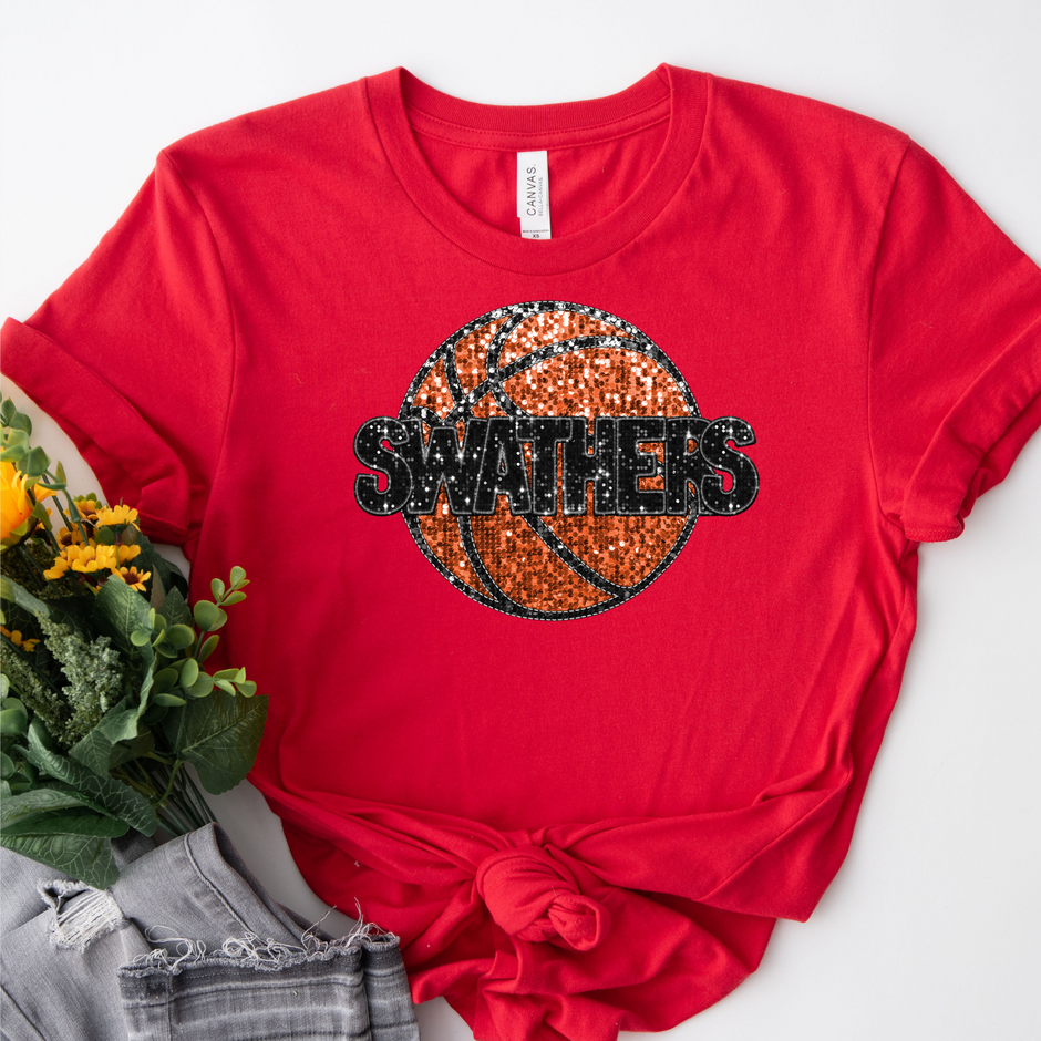Swathers Basketball-Faux Sequin