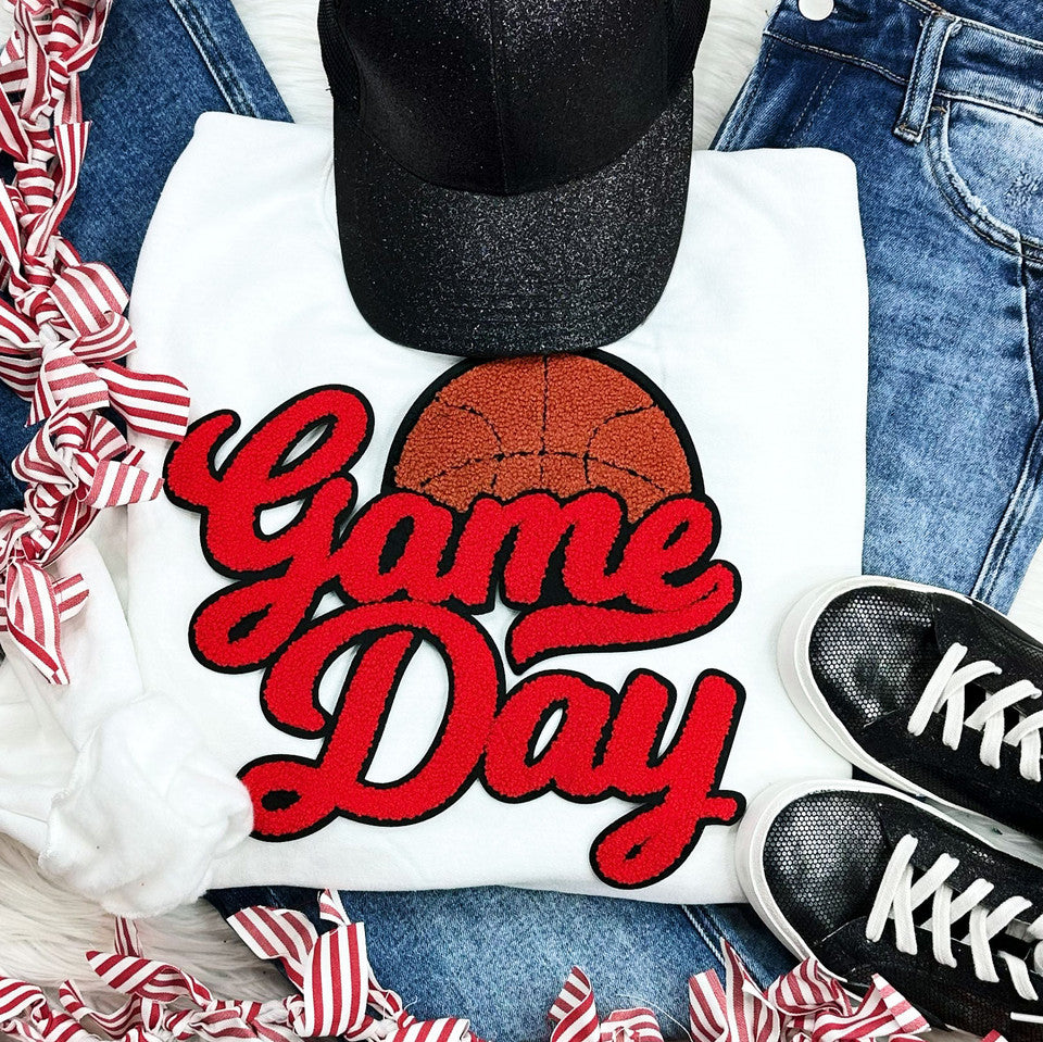 Chenille Patch- Game Day- Red