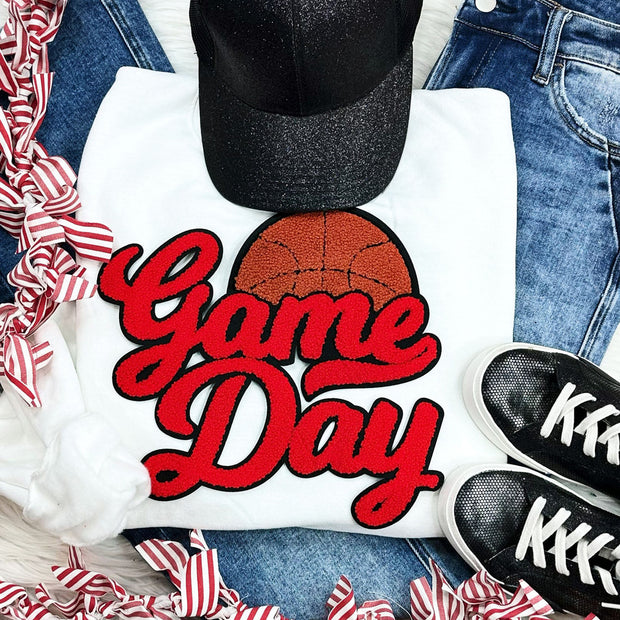 Chenille Patch- Game Day- Red