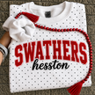 Custom School Spirit Polka Dot Crewneck