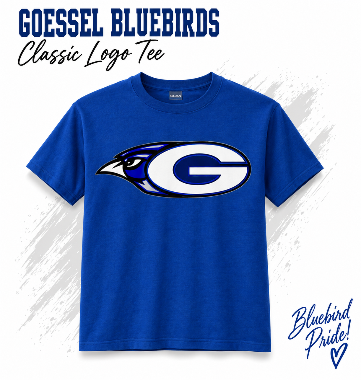 Goessel Bluebirds Classic Logo Tee