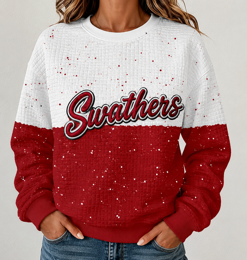 Custom School Spirit Splatter Hoodie or Crewneck-add team name to personalization field