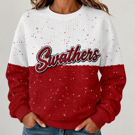 Custom School Spirit Splatter Hoodie or Crewneck-add team name to personalization field