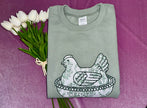 Vintage Floral Chicken Sweatshirt