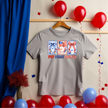 God Bless America Bow & Flag Tee USA 250