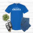 God Bless America T-Shirt - Patriotic Stars & Stripes Tee Blue Shirt