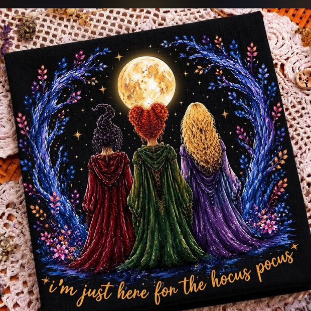 Here for the Hocus Pocus--in the personalization field put color and size of shirt