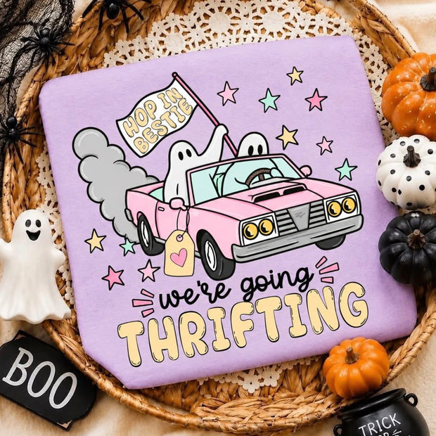 We're Going Thrifting – Halloween--personalization field put color and size of shirt