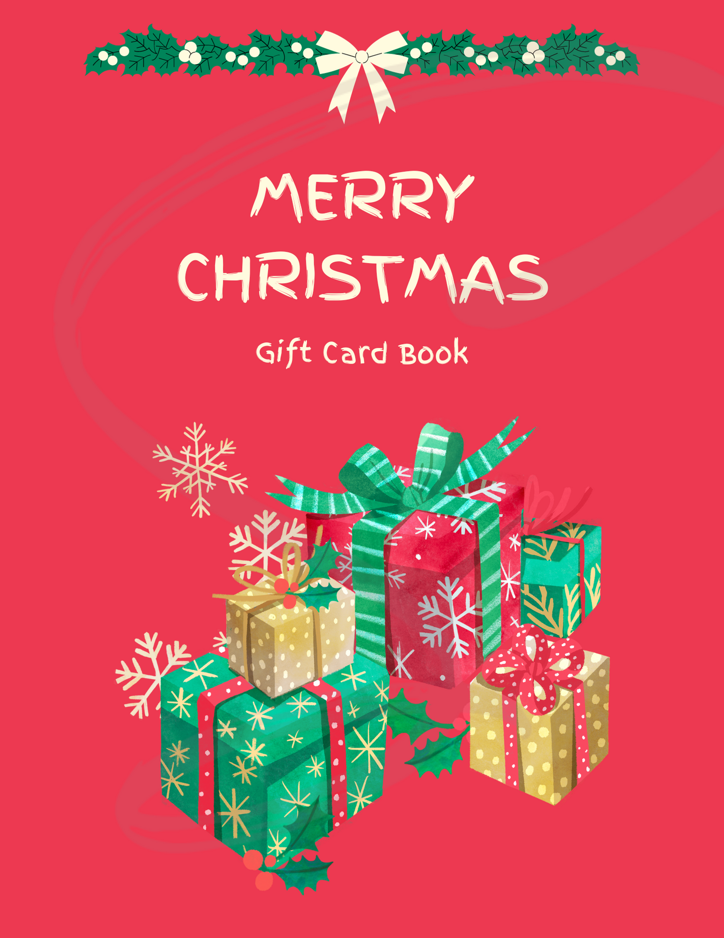 Christmas Themed Gift Card Book