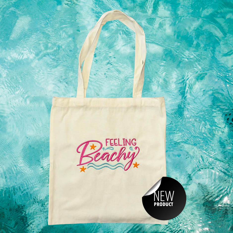 Embroidered Canvas Tote Bag – Summer Collection