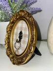 The Victorian Ring Keepsake Frame – Antique Gold Mini Frame with Ring Holder (2.5x3.5)