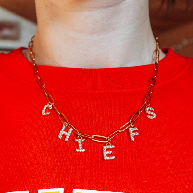 Chiefs Charm Necklace-Gold or Silver