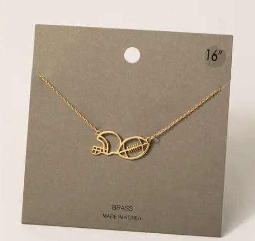 Game Football  and Helmet Necklace