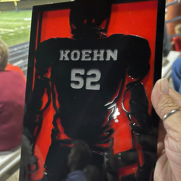 Football Sign Acrylic-Personalized