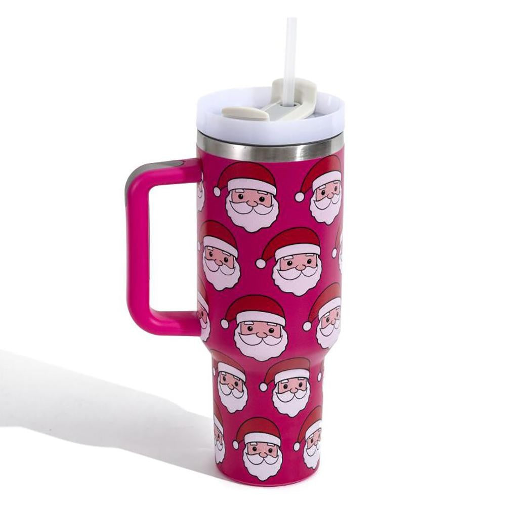 Christmas Theme Printed 40 oz Double Wall Stainless Steel Tumbler